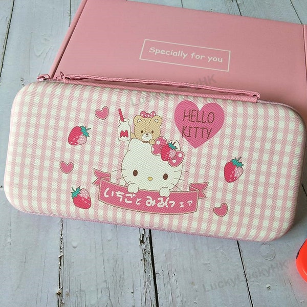 Switch Tragetasche / Niedliche Cartoon Nintendo Switch Harte Schutzhülle / Pink Switch Reise Tragetasche