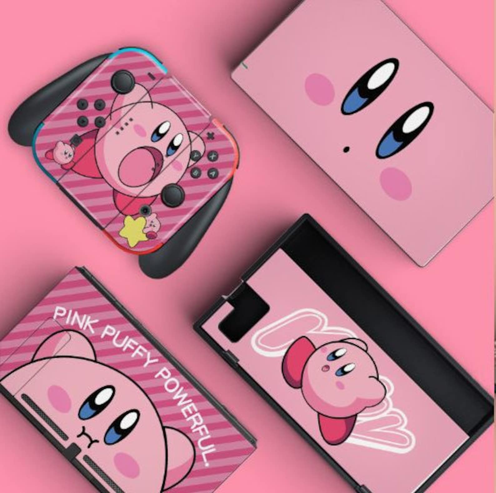Cute Nintendo Switch Skin Kirby Nintendo Switch Decal Decal Etsy Canada