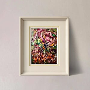 Original Floral Oil Painting, Palette Knife Roses Artwork, Textured Impasto Flowers, Bold Color Wall Art, Handmade One of a Kind