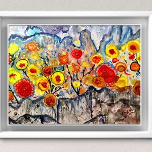Acquerello astratto su carta Yupo – Opera originale in tecnica mista (30 x 40 cm / 11,8 x 15,7 pollici)