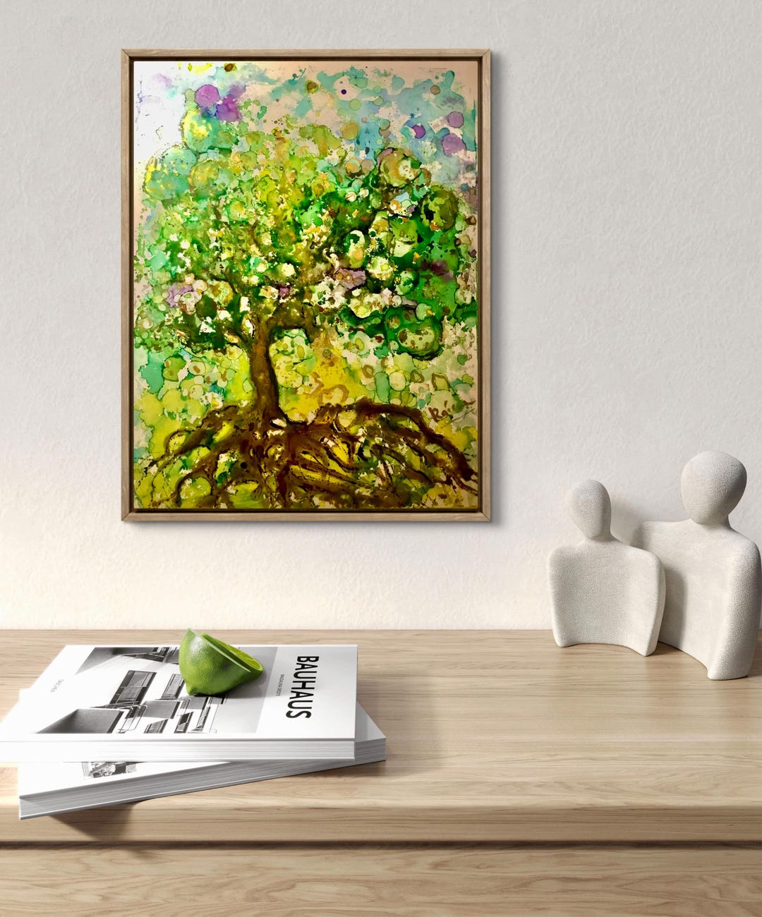 Original Tree of Life Painting: Alcohol Ink & Watercolor Art (8/12 ...