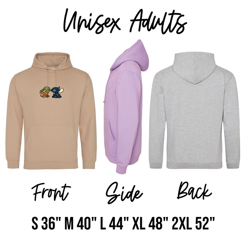 Stitch Hoodie Yoda Hoodie Embroidered Hoodie Kids Hoodie Etsy