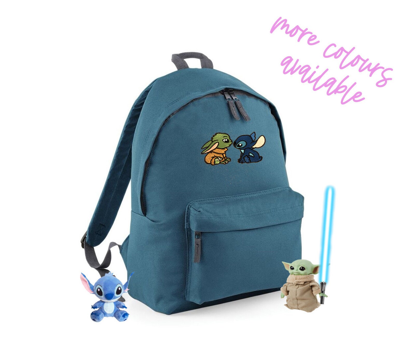 Stitch Backpack Yoda Backpack Embroidered Bag Kids Etsy