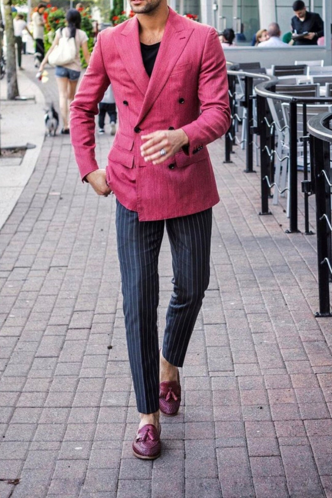 pink mens blazers