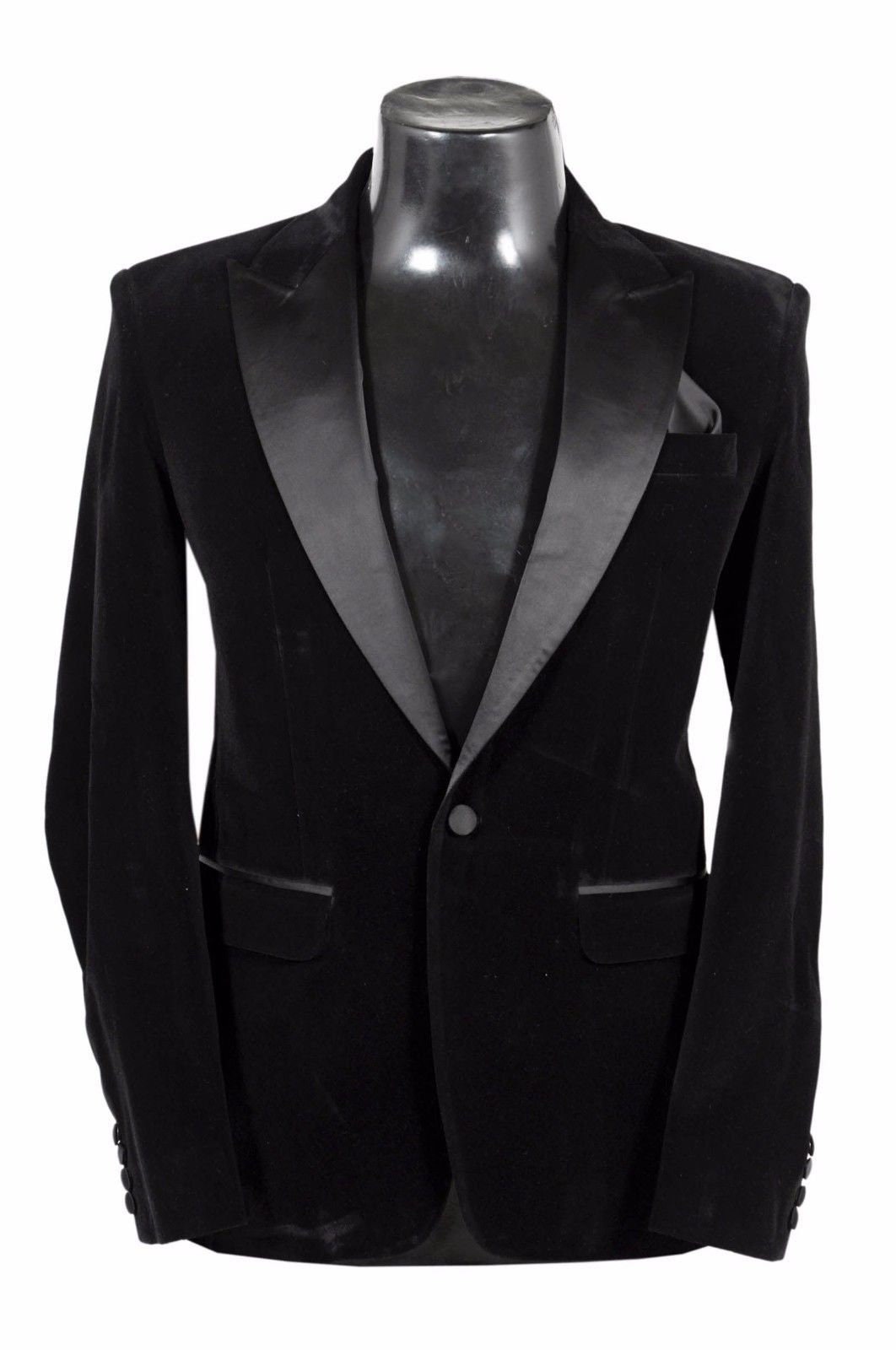 Men Tuxedo Jacket Slim Fit Single Button Black Velvet Party - Etsy