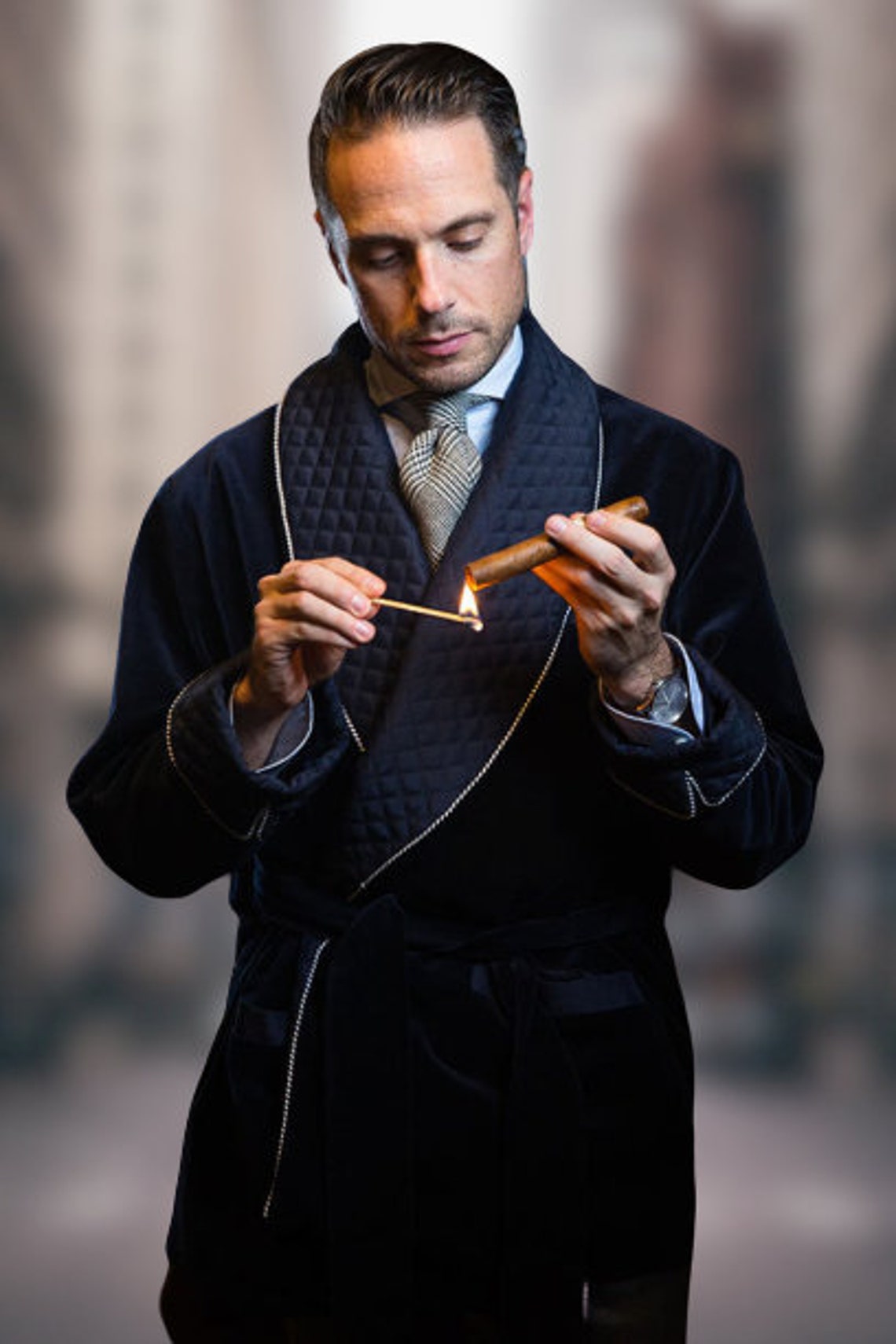 smoking jacket robe men