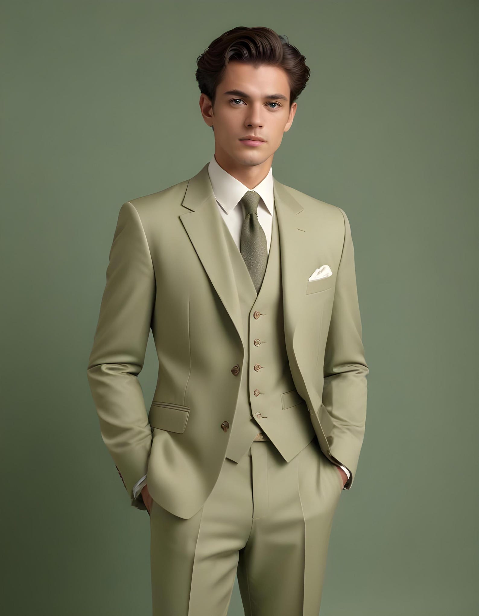 Olive Garden Green Suit Set