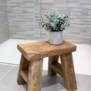 Antique Style Distressed Small Rustic Stool