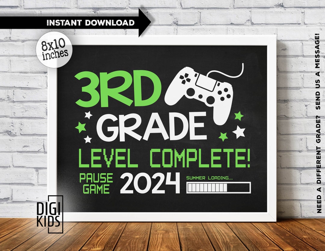 Last Day of 3rd Grade Sign 2024 - Last Day of School Sign - Third Grade ...