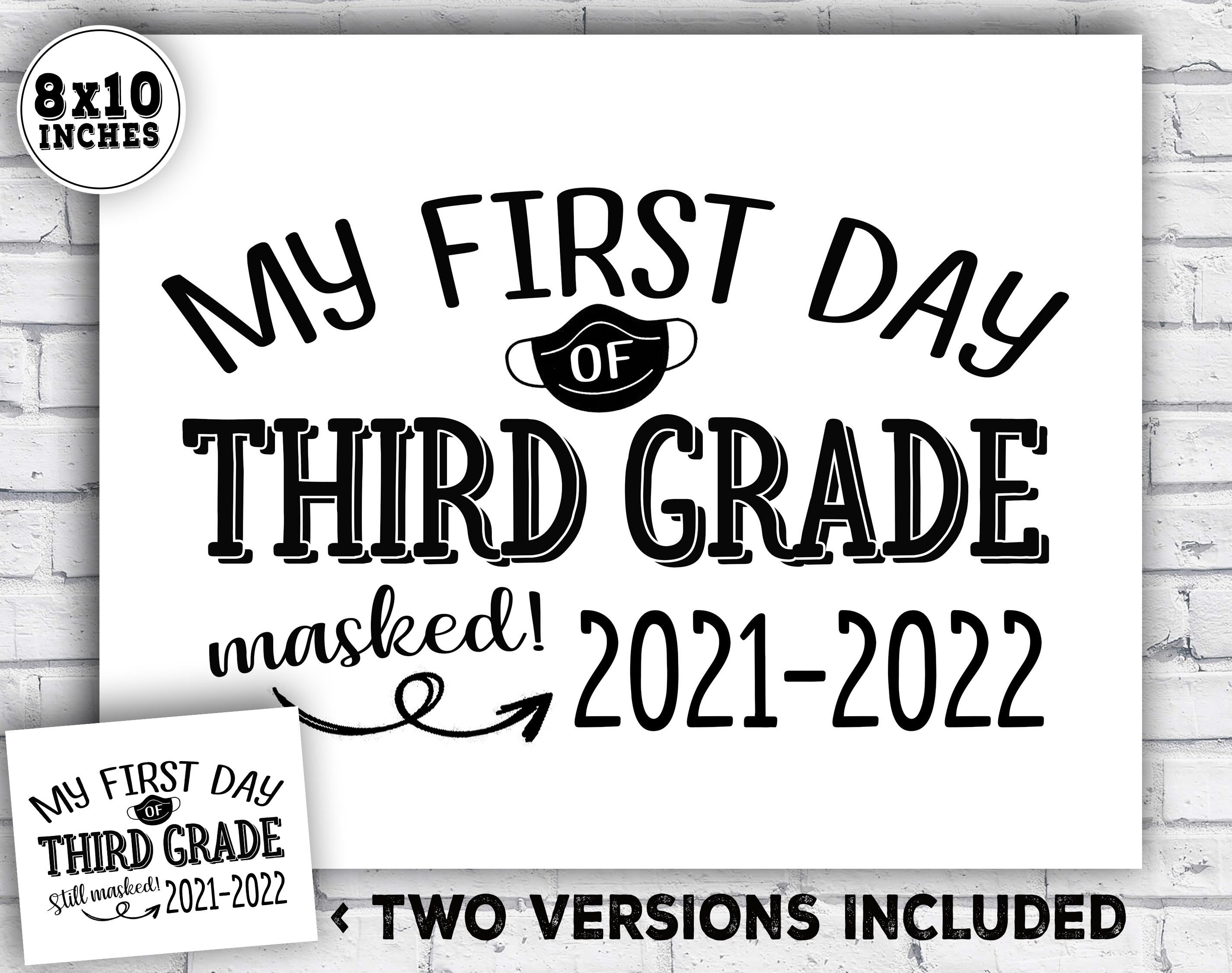 First Day of 3rd Grade Printable 1st Day of School Sign