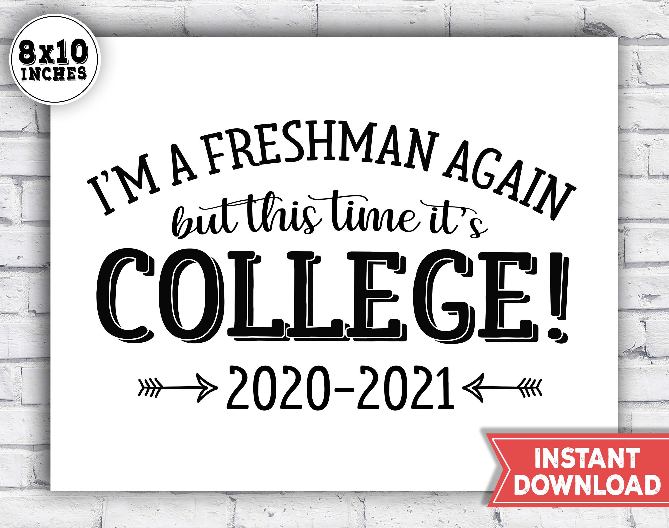 First day of college sign 1st day of college freshman year Etsy