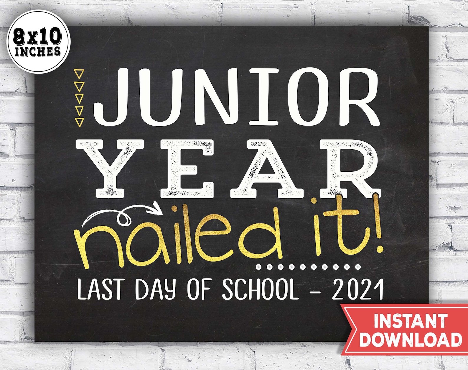 Last Day of 11th Grade Sign 2021 Last Day of Junior Year Etsy