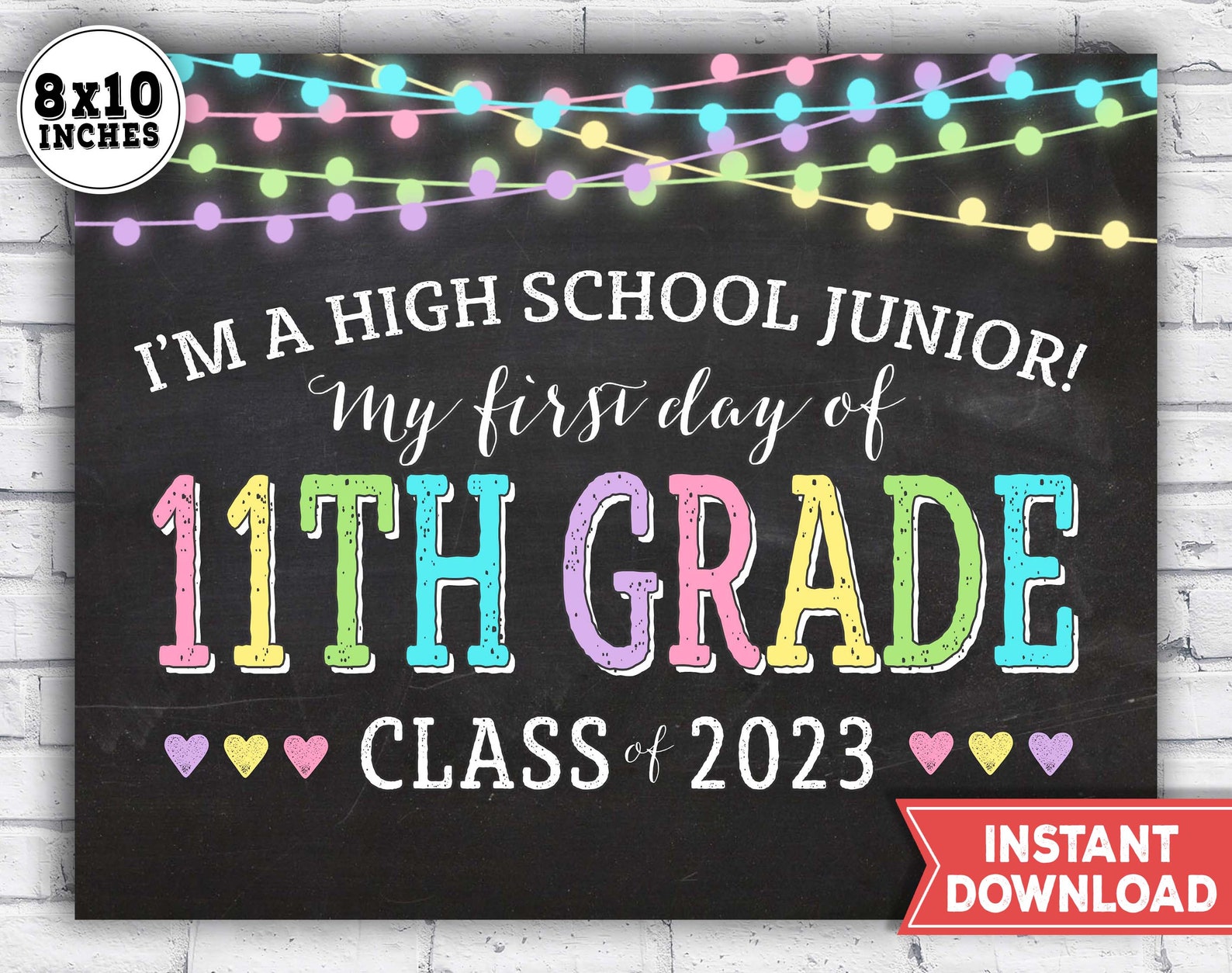 1st Day Of 11th Grade Sign 2021 First Day Of Junior Year Etsy