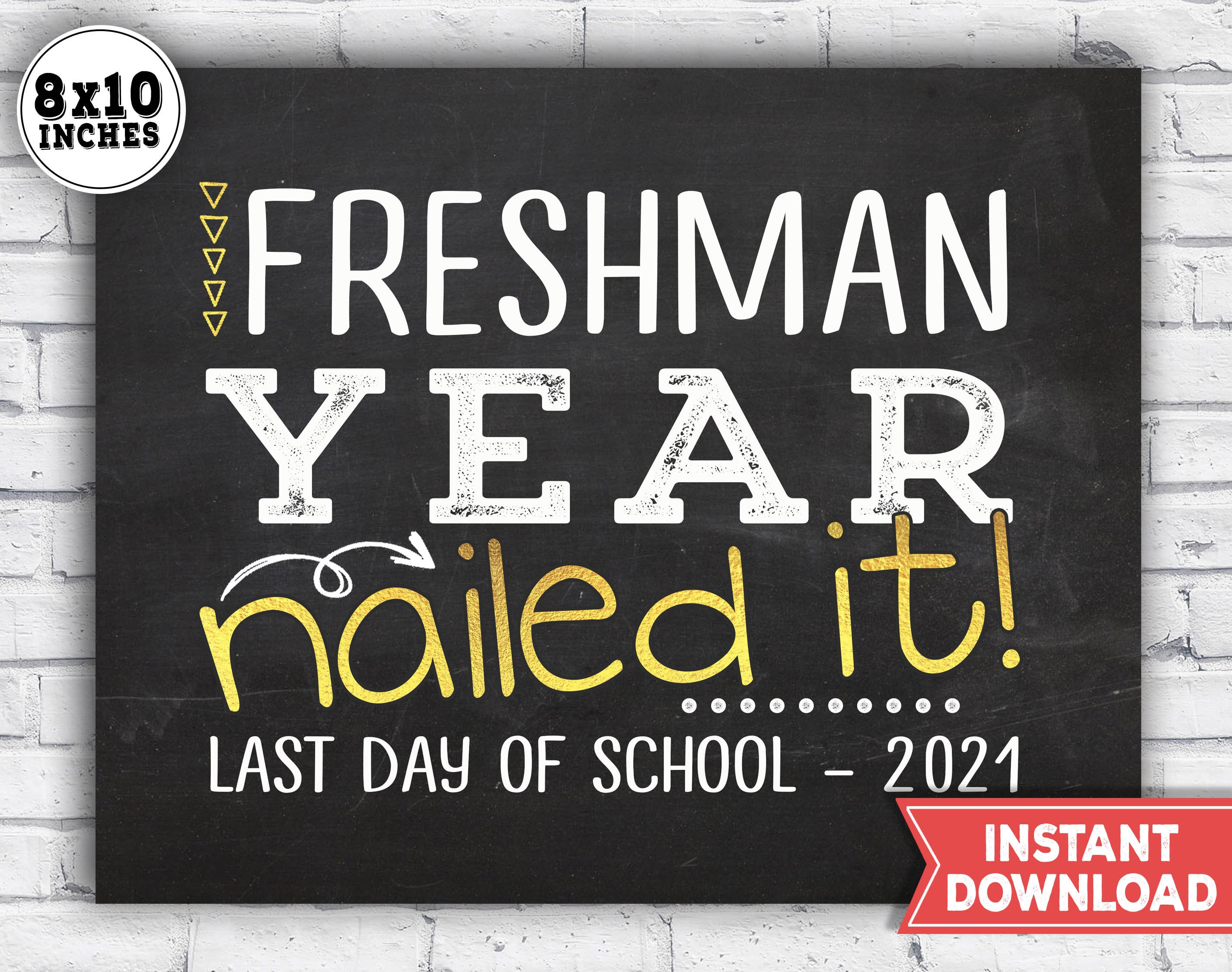 Last day of 9th grade sign 2021 Last day of Freshman year | Etsy
