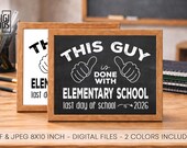Last day of Elementary school sign 2026 - Schools out grade school printable - 5th grade school graduate sign - instant download PDF