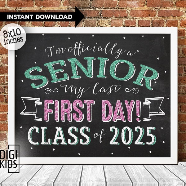 1st Day of Senior Year Sign 2024 Last 1st Etsy Canada