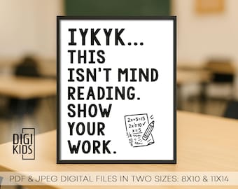 Printable Classroom Signs for Middle School: Gen Z Slang Wall Art - Instant Download