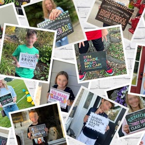1st day of High School Sign 2025 - First Day of Freshman year - Class of 2029 Chalkboard - 1st day of 9th grade back to school photo prop image 3