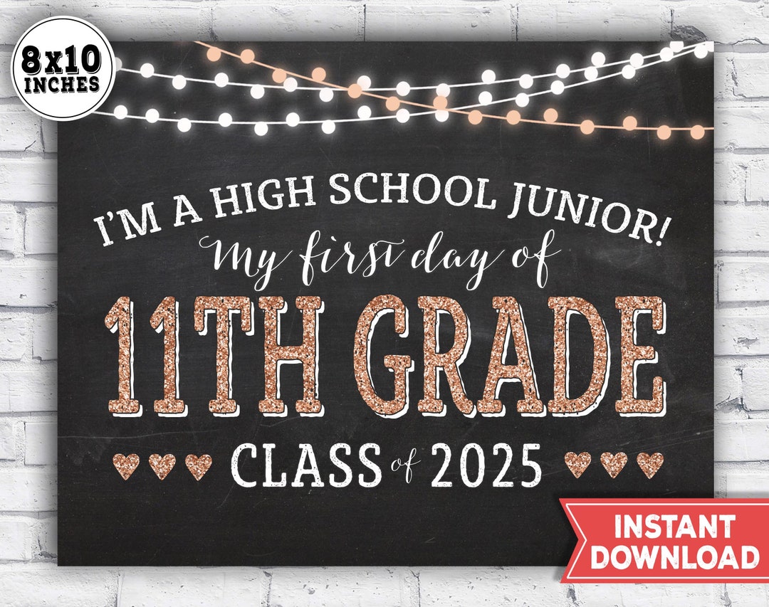 1st Day of 11th Grade Sign 2023 - Il 1080xN.5074666603 B3yv 