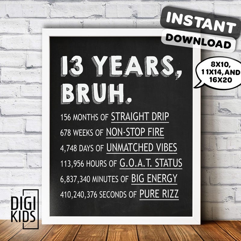 Happy Birthday Sign 13 - Etsy
