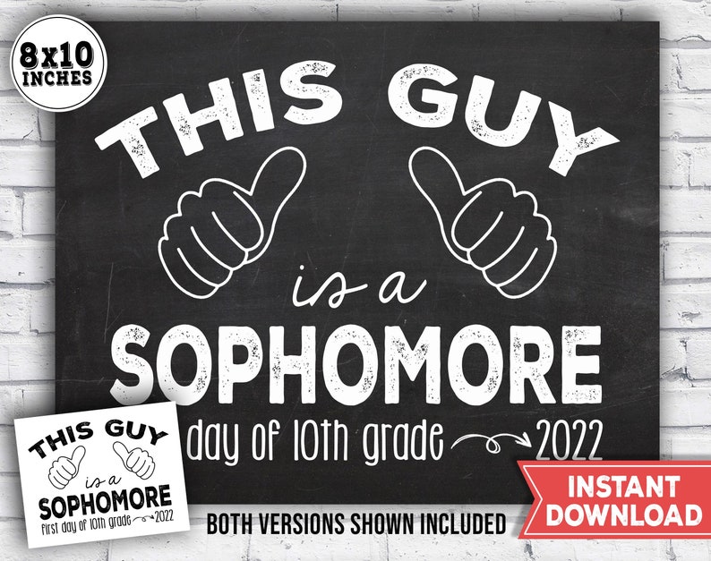 First Day of Sophomore Year Sign - Il 794xN.3966505318 Bm83 