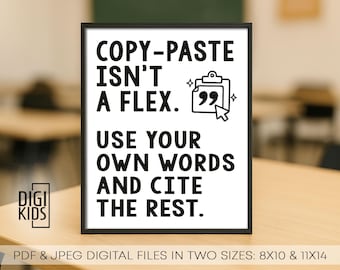 Decoração de sala de aula do ensino fundamental: pôster com gírias da geração Z para impressão, download instantâneo