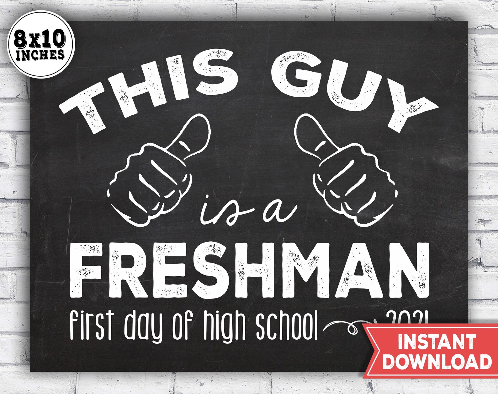First Day Of Freshman Year Sign 2021 1st Day Of High School Etsy