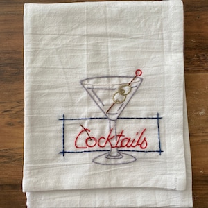 Cocktails Tea Towel