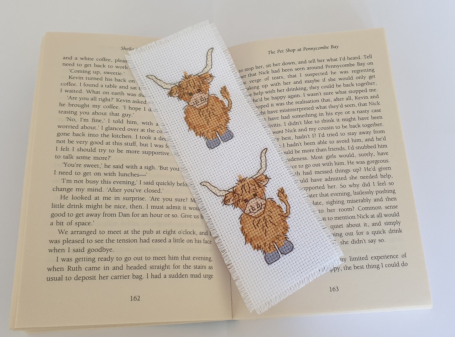 Highland Cow Bookmark Cross Stitch Chart/pattern PDF Download - Etsy