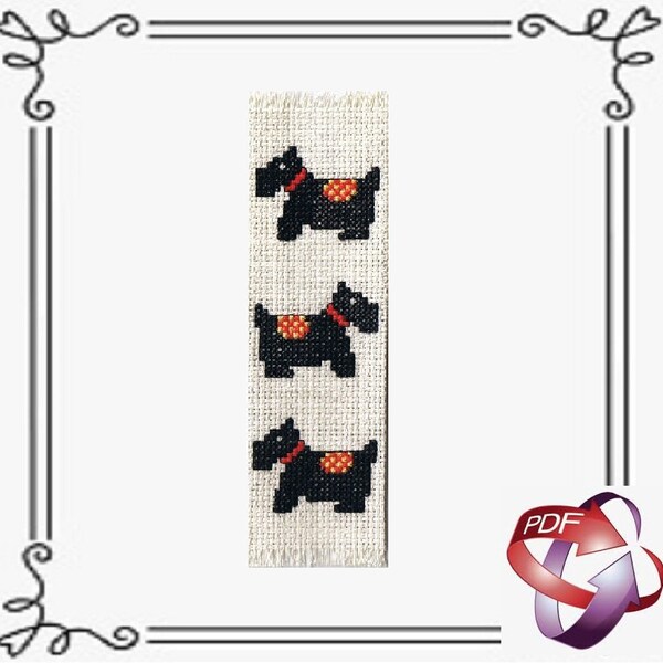 Cross Stitch Dog Etsy