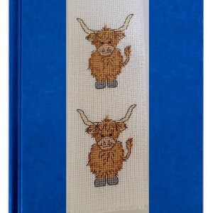 Highland Cow Bookmark Cross Stitch Chart/pattern PDF Download - Etsy
