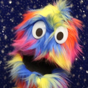 Multi-colored Naked Monster (Blank Mouth Puppet