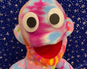 Tie Dye "Naked Puppet" (Blank Mouth Puppet)