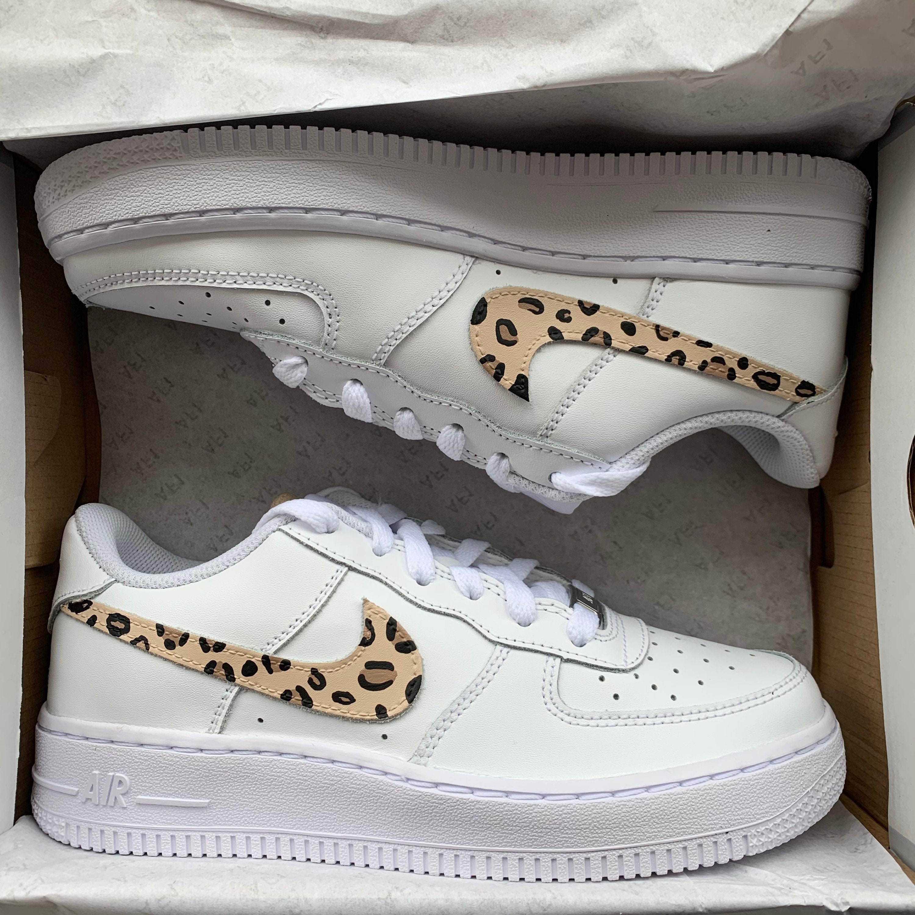 Custom Leopard/Cheetah Print Air Force 1 | Etsy