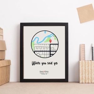 Uniek gepersonaliseerd cadeau voor een stel of een vriend | Kaartkunstafdruk | Huwelijkscadeau | Jubileumcadeau | Housewarmingcadeau | Snelle verzending