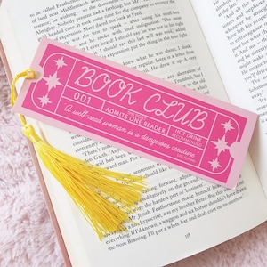 Bookmarks | Feminist Bookmark | Cute Bookmark | Quote Bookmark | Book Club Gift | Pink Bookmark | Book Lover Gift | Readers Gift