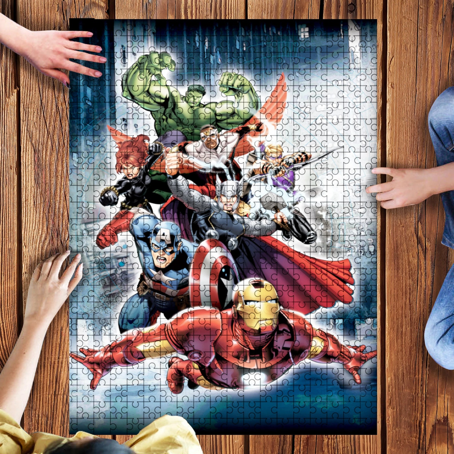Avengers Jigsaw Puzzle Marvel Avengers Jigsaw Puzzle Etsy