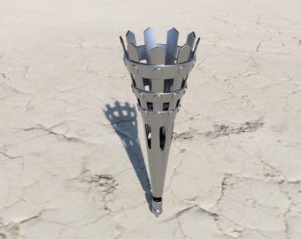 Archivo STL de aplique con antorcha de llama, accesorio de Halloween