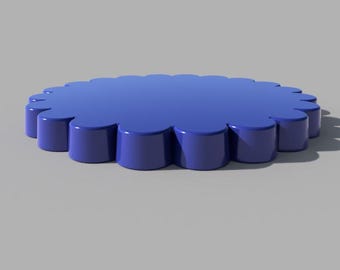 Soporte para pasteles en formato 3D con borde festoneado, tamaño grande.