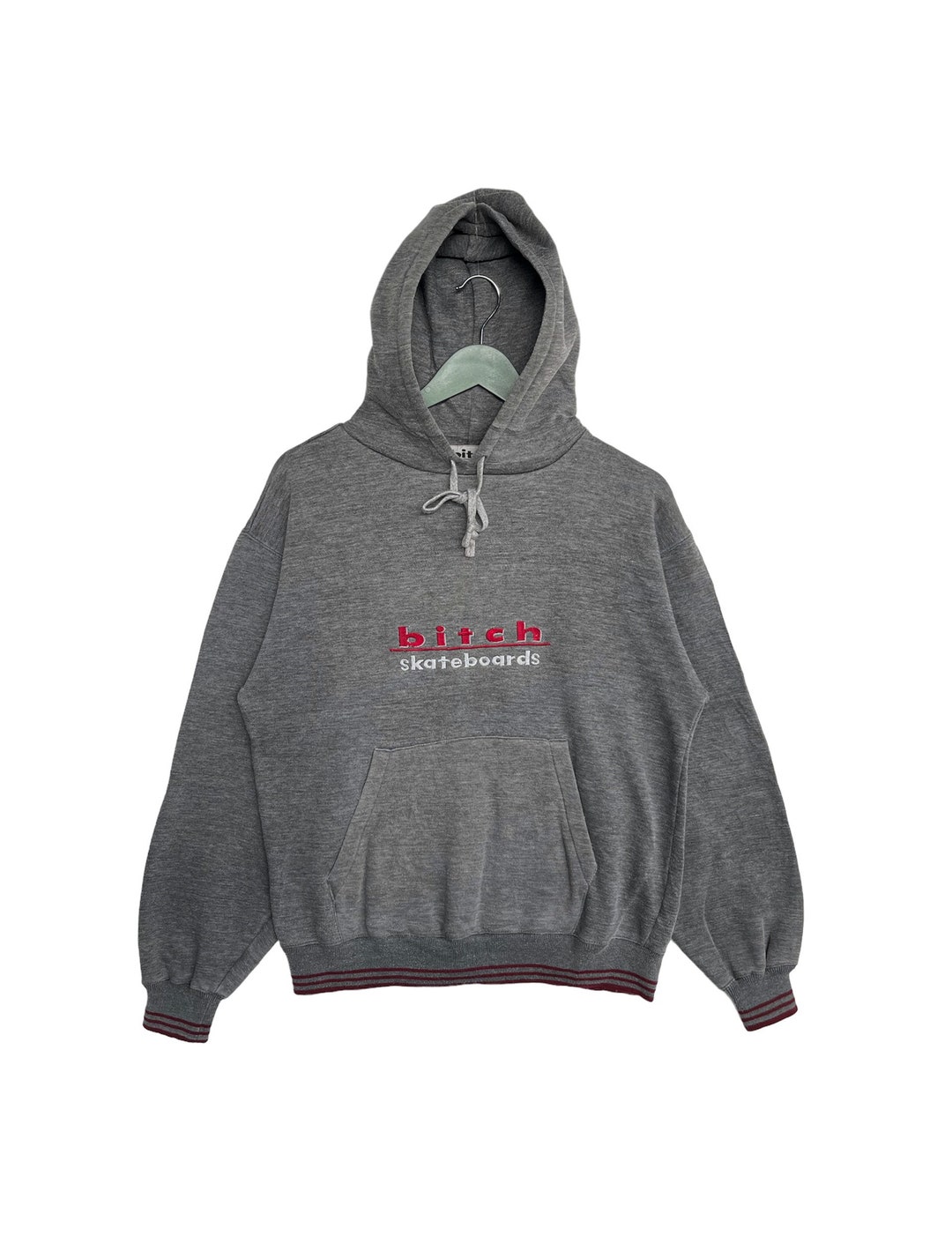 ル*ル様 bitch skateboards sweat スウェット Vintage Bitch Skateboards Hoodie/size L/dark Grey Colour
