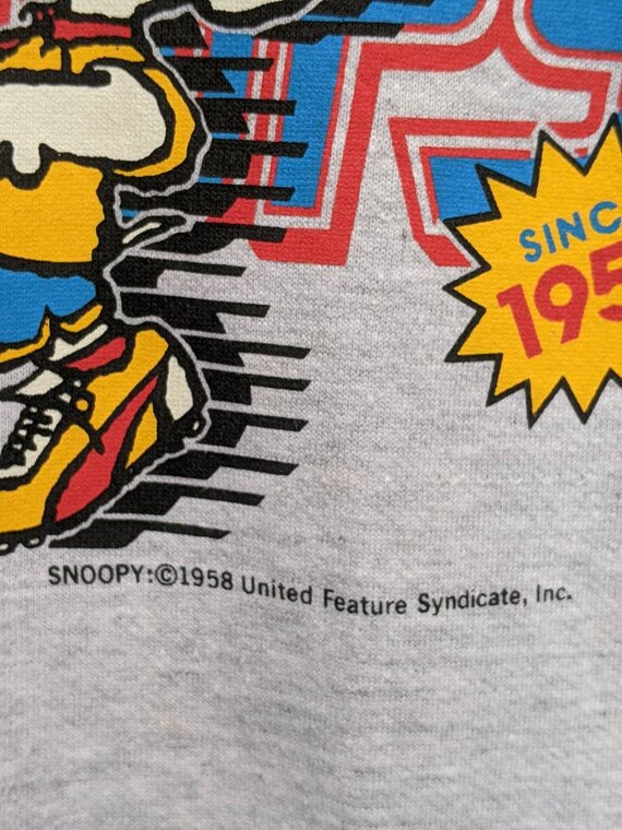 Vintage Peanuts Snoopy Sweatshirt/Gray Colour/Cre… - image 4