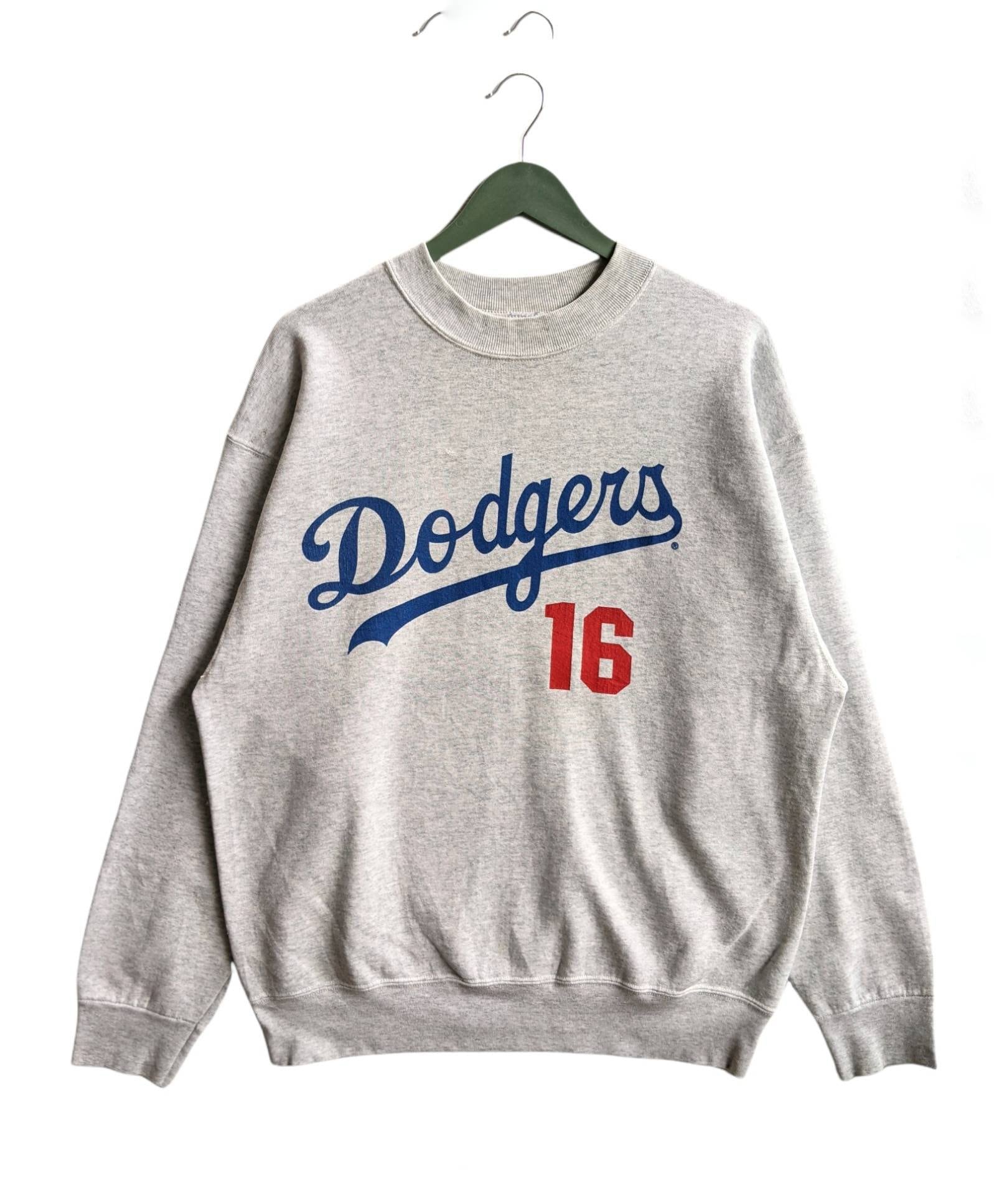 Women's Cream Los Angeles Dodgers Retro Stripe Pullover Sweater