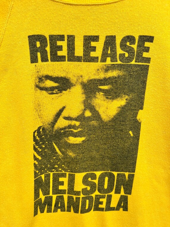 Vintage 80s Release Nelson Mandela Campaign Sweat… - image 3