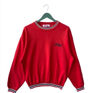 Vintage 90s PepsiCola Sweatshirt/Size M/Red Colour/Pullover/Streetwear/Embroidered Logo/Coke