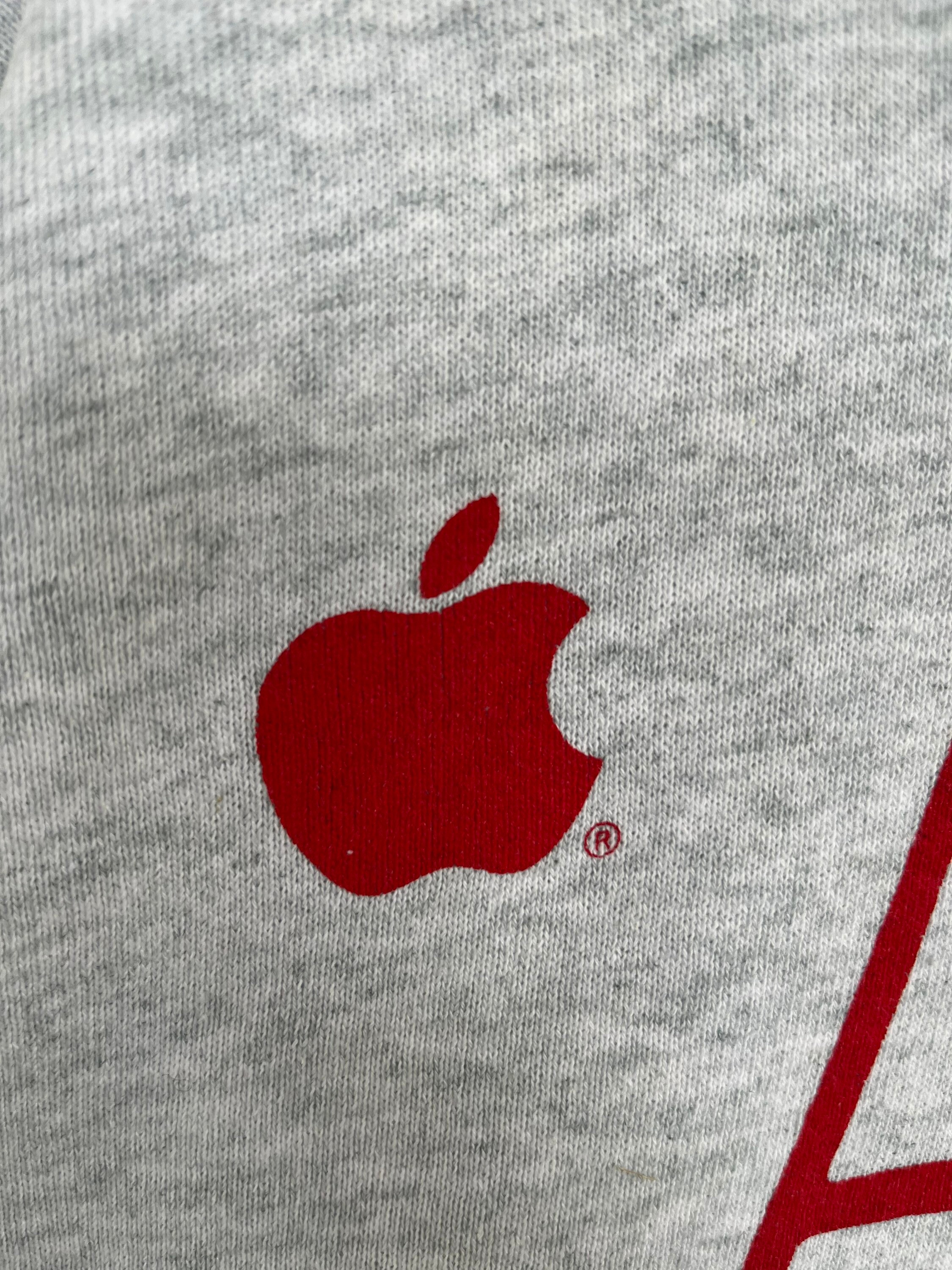 Vintage 90s Apple Computer Logo Sweatshirt/size L/grey Vintage 90s Apple Computer Logo Sweatshirt/size L/grey