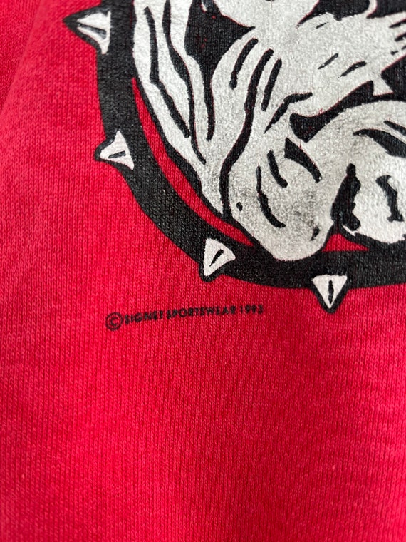 Vintage 90s University Of Georgia Bulldog Sweatsh… - image 4