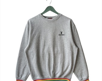 Vintage Y2K Playboy Rasta Sweatshirt/size L/grey Colour
