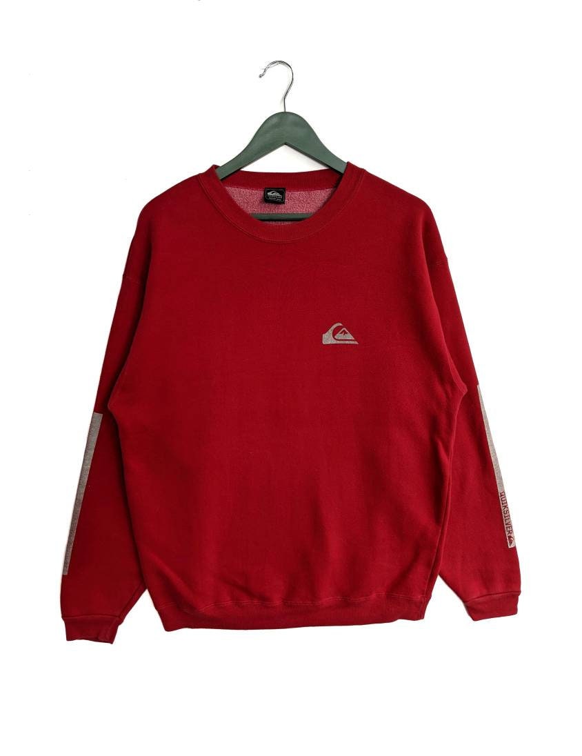 Vintage Quicksilver Sweatshirt/red Colour/made in Japan