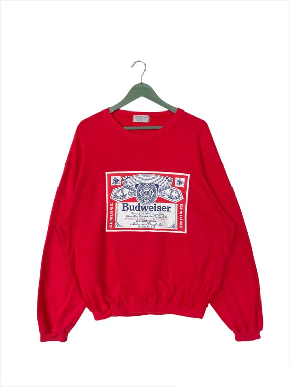 【送料関税無料】 Budweiser 90s Vintage Sweatshirt/size Color/crewneck Ll/red トップス