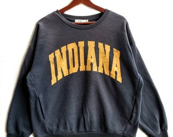 Vintage Nico And .... Indiana Big Spell Sweatshirt,Size L,Pull Over,Long Sleeve,Crew Neck,Fadded Black Colour, Japanese Brand.